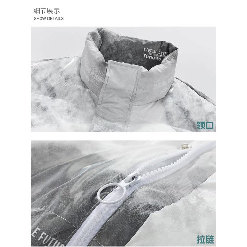 WASSUP NURAYA冬裝羽絨服男青少年情侶裝白鴨絨保暖潮牌外套上衣