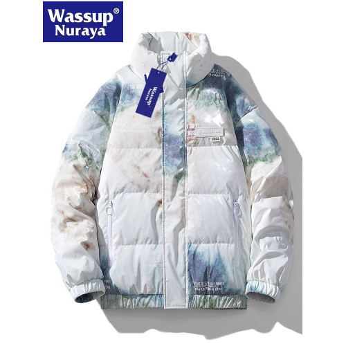 WASSUP NURAYA冬裝羽絨服男青少年情侶裝白鴨絨保暖潮牌外套上衣