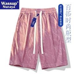 WASSUP Nuraya潮牌短褲男褲子夏季2025新款寬松直筒五分休閒褲男
