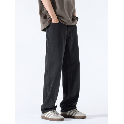 萊賽爾寬松大碼濶腿褲天絲牛仔褲男垂感美式高街直筒2025春夏薄款 萊賽爾寬松大碼濶腿褲天絲牛仔褲男垂感美式高街直筒2025春夏薄款