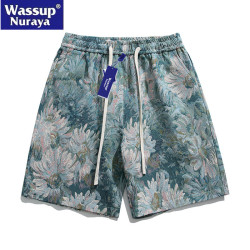 WASSUP Nuraya潮牌五分褲男士夏季復古寬松百搭休閒沙灘戶外短褲