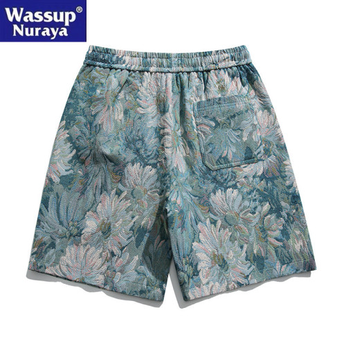 WASSUP Nuraya潮牌五分褲男士夏季復古寬松百搭休閒沙灘戶外短褲