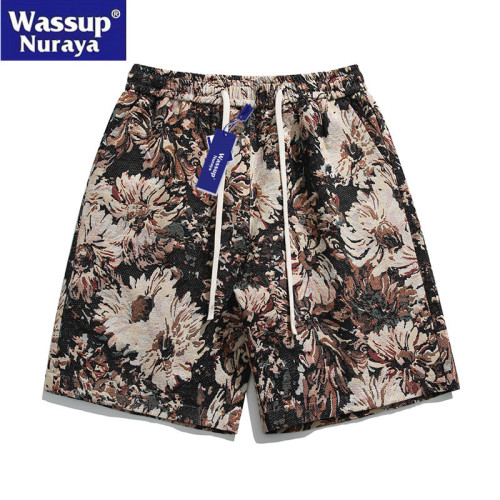 WASSUP Nuraya潮牌五分褲男士夏季復古寬松百搭休閒沙灘戶外短褲