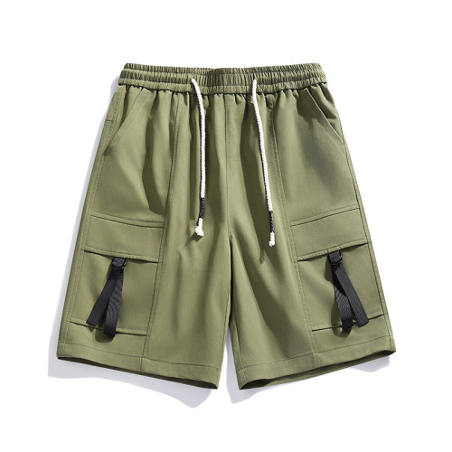 WASSUP NURAYA沙灘機能風工裝短褲男夏季寬鬆濶腿潮牌休閒五分褲