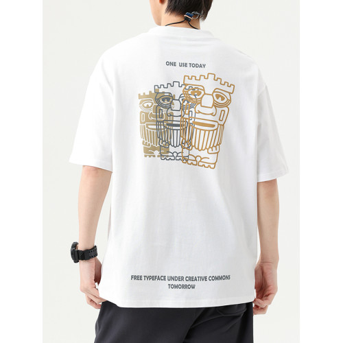 重磅短袖T恤男2025夏季潮牌潮流日系休閒寬鬆純棉圓領半截袖上衣