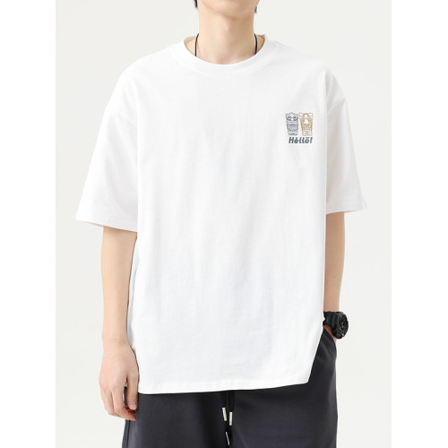 重磅短袖T恤男2025夏季潮牌潮流日系休閒寬鬆純棉圓領半截袖上衣