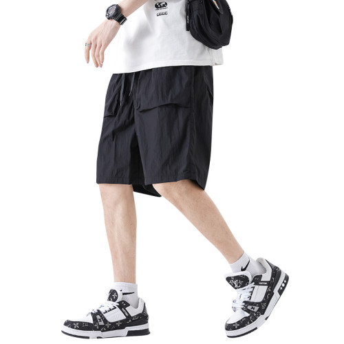 WASSUP NURAYA工裝短褲男士夏季薄款寬松五分褲休閒痞帥運動褲子