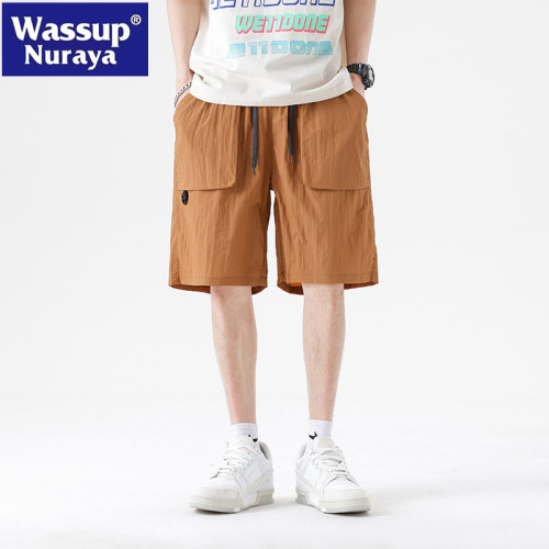 WASSUP NURAYA工裝短褲男士夏季薄款寬松五分褲休閒痞帥運動褲子