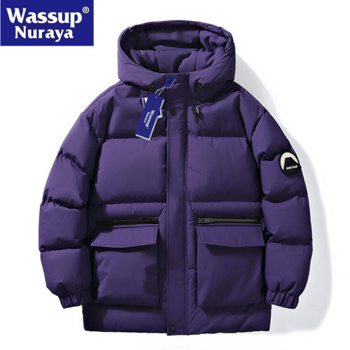 WASSUP Nuraya潮牌羽絨服男冬季保暖沖鋒衣男冬裝白鴨絨青年外套