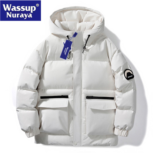 WASSUP Nuraya潮牌羽絨服男冬季保暖沖鋒衣男冬裝白鴨絨青年外套