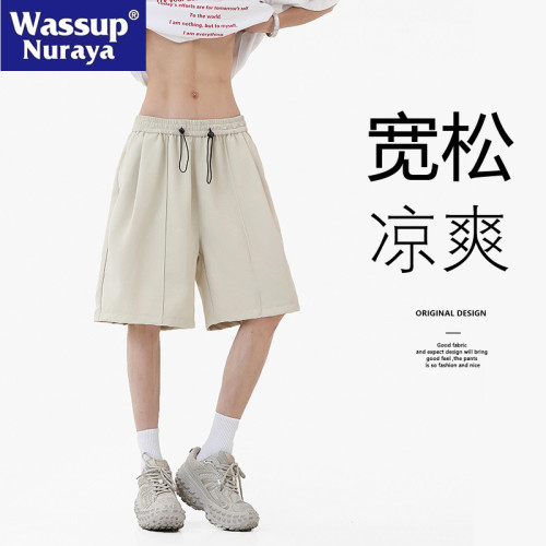 WASSUP NURAYA直筒五分褲男夏季速乾戶外健身運動休閒青少年短褲