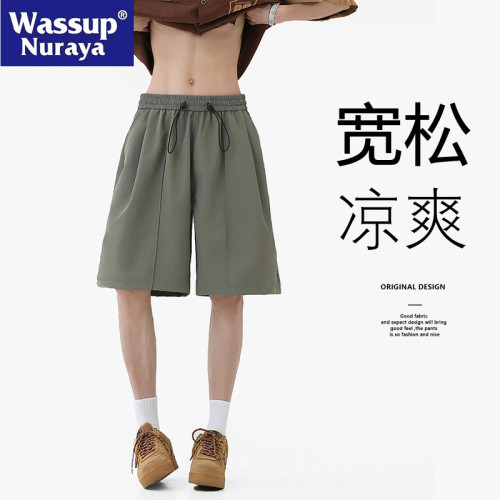 WASSUP NURAYA直筒五分褲男夏季速乾戶外健身運動休閒青少年短褲