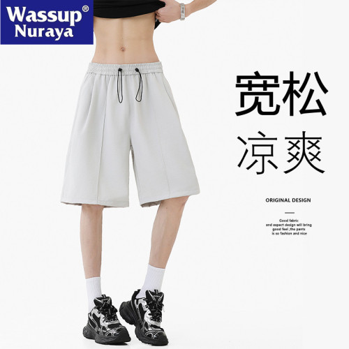 WASSUP NURAYA直筒五分褲男夏季速乾戶外健身運動休閒青少年短褲