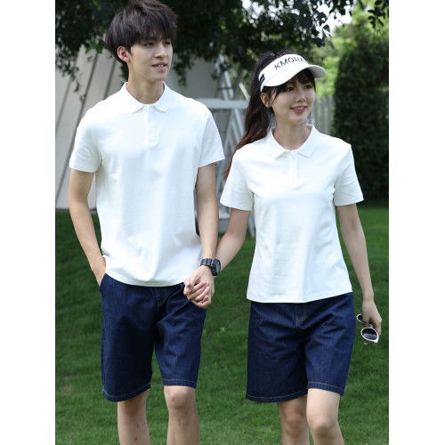 情侶裝領証結婚登記照夏季新款純棉男女短袖T恤POLO衫襯衫衣服
