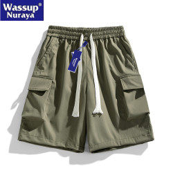 WASSUP Nuraya潮牌工裝短褲男夏季美式寬鬆直筒中褲薄休閒五分褲