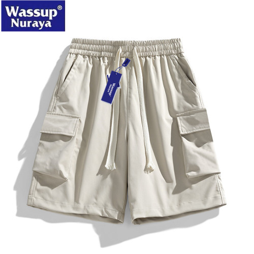 WASSUP Nuraya潮牌工裝短褲男夏季美式寬鬆直筒中褲薄休閒五分褲