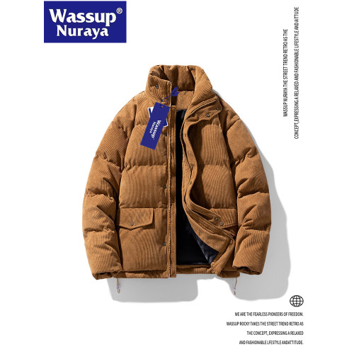 WASSUP Nuraya潮牌燈芯絨麵包服男冬季保暖棉衣情侶百搭棉服外套