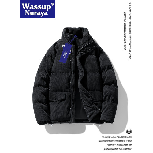 WASSUP Nuraya潮牌燈芯絨麵包服男冬季保暖棉衣情侶百搭棉服外套