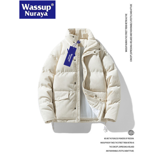 WASSUP Nuraya潮牌燈芯絨麵包服男冬季保暖棉衣情侶百搭棉服外套