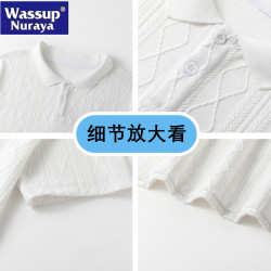 WASSUP Nuraya潮牌提花冰感短袖男女POLO衫夏季寬松休閒翻領體恤