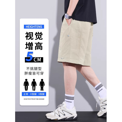 啄木鳥工裝短褲男士夏季薄款2025新款休閒寬松運動冰絲五分褲子K