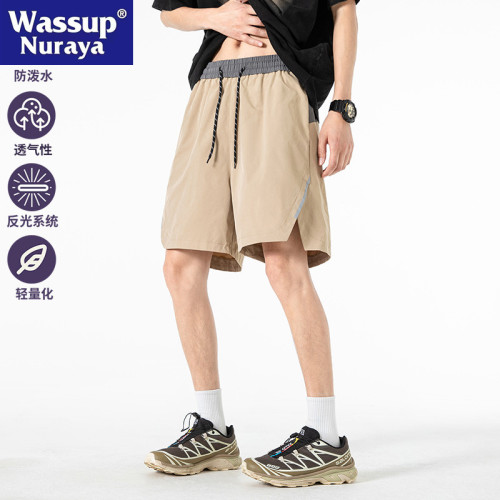 WASSUP NURAYA美式戶外冰絲速乾運動短褲男士夏季涼感濶腿五分褲