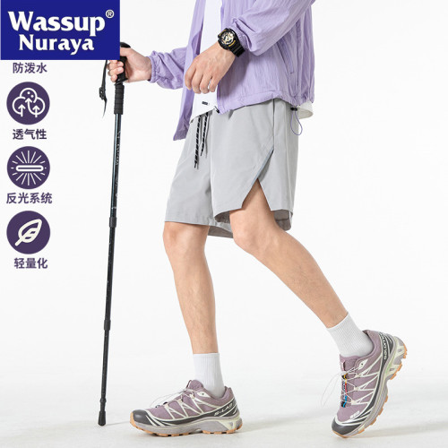 WASSUP NURAYA美式戶外冰絲速乾運動短褲男士夏季涼感濶腿五分褲