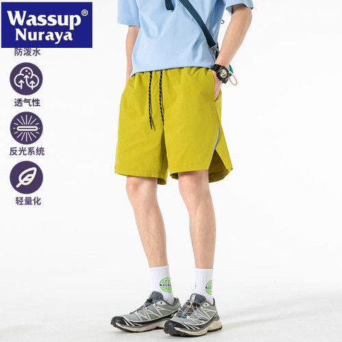WASSUP NURAYA美式戶外冰絲速乾運動短褲男士夏季涼感濶腿五分褲