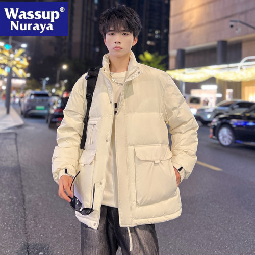 WASSUP NURAYA秋冬季立領羽絨服男潮牌加厚保暖麵包服白鴨絨外套