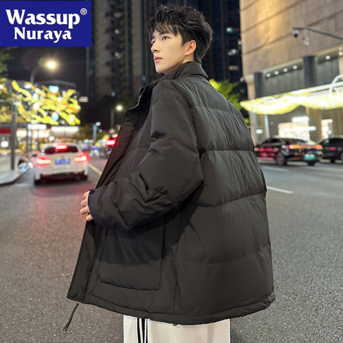 WASSUP NURAYA秋冬季立領羽絨服男潮牌加厚保暖麵包服白鴨絨外套