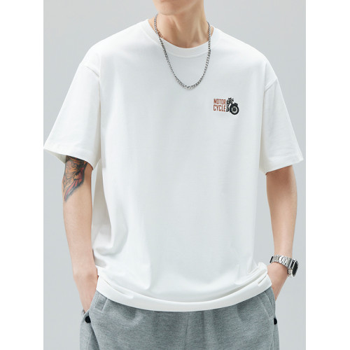 260g重磅圓領短袖T恤男2025夏季潮牌寬鬆休閒純棉半袖體恤上衣服