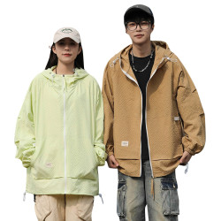 WASSUP NURAYA戶外大碼UPF50+冰感防曬衣服男夏季寬鬆輕薄防曬服