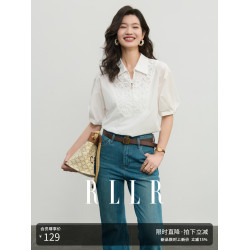 RL若來臻選【雅致系列】短袖襯衫2025夏季新款時尚設計高級感上衣