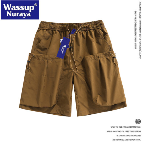 WASSUP Nuraya潮牌2024夏季工裝短褲男夏季薄運動冰絲速乾五分褲