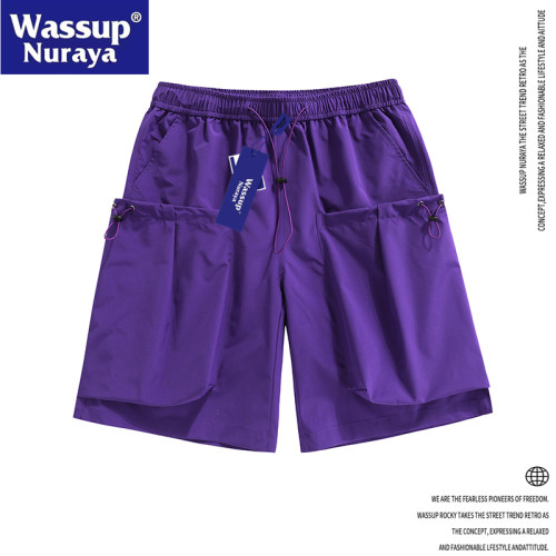 WASSUP Nuraya潮牌2024夏季工裝短褲男夏季薄運動冰絲速乾五分褲