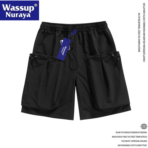 WASSUP Nuraya潮牌2024夏季工裝短褲男夏季薄運動冰絲速乾五分褲