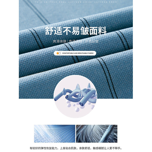 啄木鳥2025春翻領商務長袖t恤polo衫男士秋季新款中老年爸爸上衣