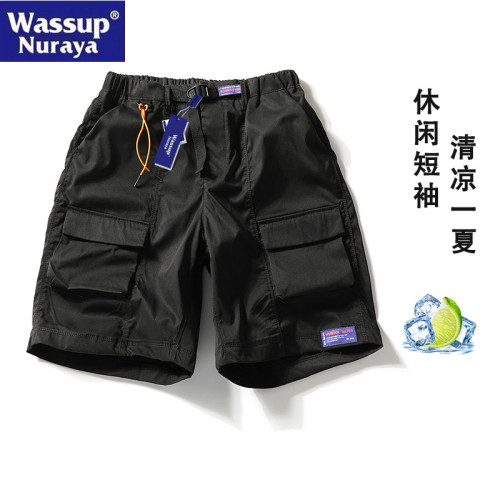 WASSUP Nuraya潮牌夏季日系工裝短褲男士寬松休閒沙灘運動五分褲