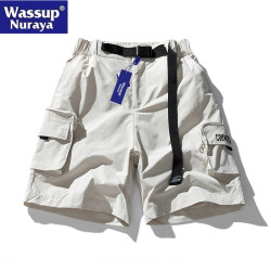 WASSUP Nuraya潮牌工裝短褲男夏季寬松中褲休閒運動沙灘五分中褲