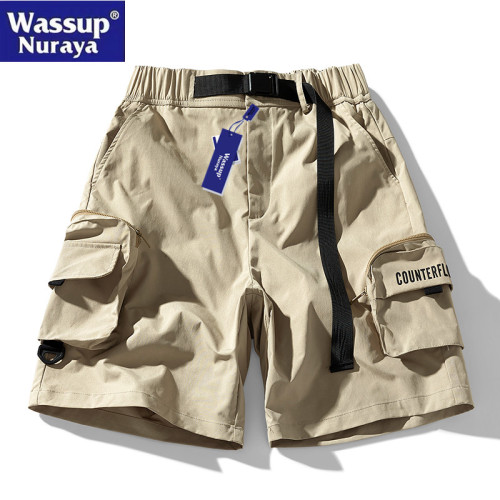 WASSUP Nuraya潮牌工裝短褲男夏季寬松中褲休閒運動沙灘五分中褲