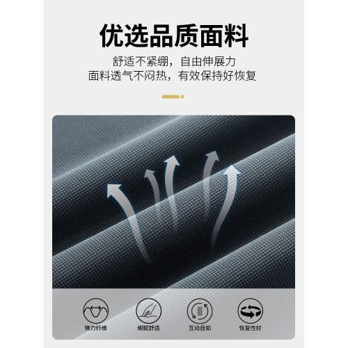 【無痕工藝】啄木鳥男士短袖polo衫冰絲透氣大碼爸爸薄款t恤夏裝C