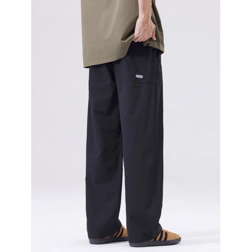 男士休閒褲男2025新款垂感褲子春季寬鬆濶腿褲直筒長褲潮牌