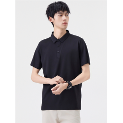 雙面涼感速乾短袖polo衫男2025夏季新款潮牌休閒百搭寬松翻領T恤