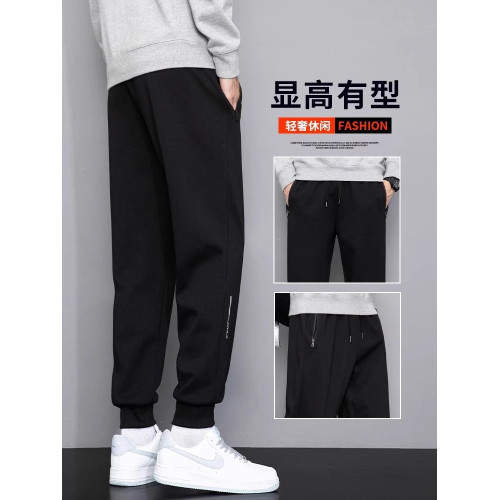 啄木鳥運動休閒褲男士2025新款直筒寬松束腳衛褲黑色褲子春秋季K 啄木鳥運動休閒褲男士2025新款直筒寬松束腳衛褲黑色褲子春秋季K
