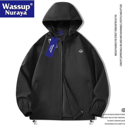 WASSUP Nuraya潮牌新款春秋季夾克外套男情侶工裝運動戶外沖鋒衣