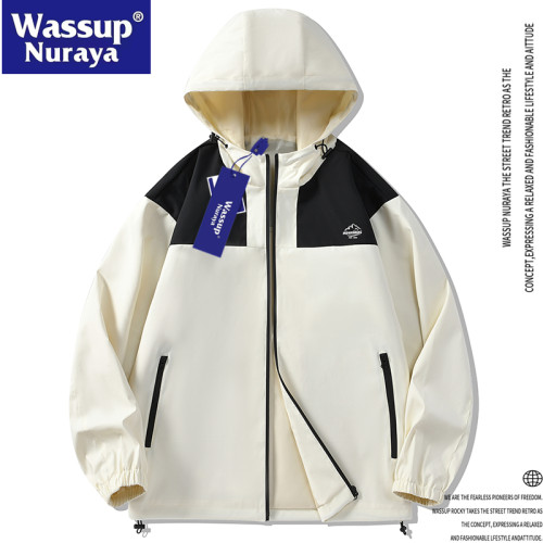 WASSUP Nuraya潮牌新款春秋季夾克外套男情侶工裝運動戶外沖鋒衣
