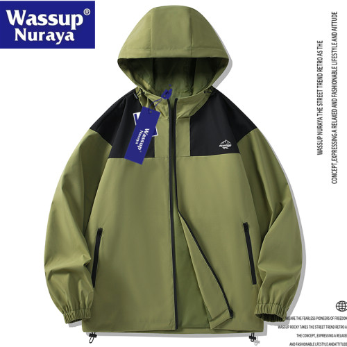WASSUP Nuraya潮牌新款春秋季夾克外套男情侶工裝運動戶外沖鋒衣