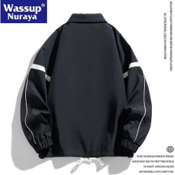 WASSUP Nuraya潮牌2024春秋翻領夾克休閒長袖戶外工裝情侶外套男