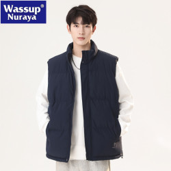 WASSUP NURAYA立領羽絨棉衣服背心馬甲男秋冬坎肩棉襖青少年外套