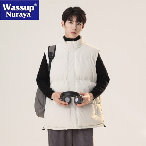 WASSUP NURAYA立領羽絨棉衣服背心馬甲男秋冬坎肩棉襖青少年外套